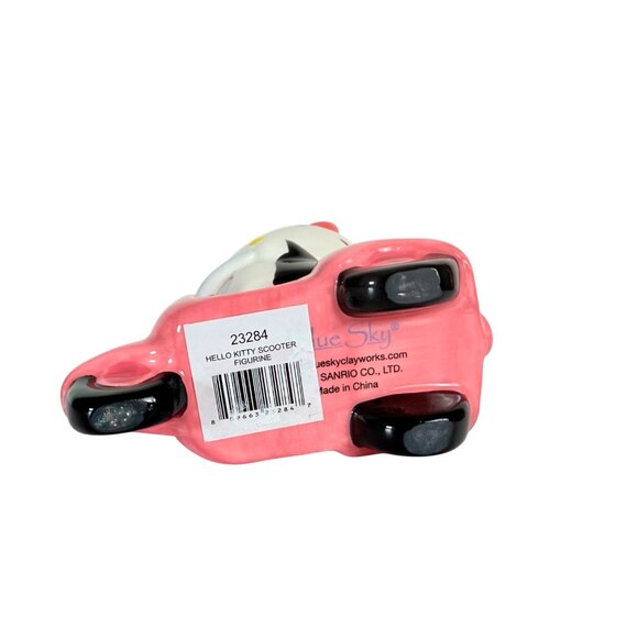Blue Sky Hello Kitty Figurine Ceramic Riding Pink Vespa Scooter Girl Kawaii Gift - Picture 5 of 13